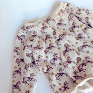 Viverano Organic Cotton/Wool Blend Magical Horse Cardigan Sweater 2-3 years